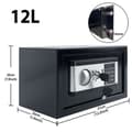 Miniatyrbild 2 av 4: XMTECH Electronic Steel Security Safe, med elektroniskt lås och 2 nödnycklar, 31x20x20cm, svart