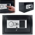 Miniatyrbild 1 av 4: XMTECH Electronic Steel Security Safe, med elektroniskt lås och 2 nödnycklar, 31x20x20cm, svart