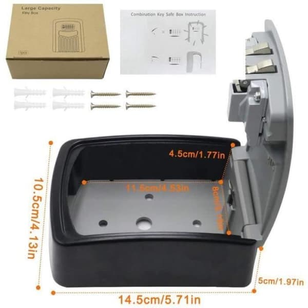 AWY07217-Wolka Secure Key Box Superior Large Key Box med 4-siffrig numerisk kod