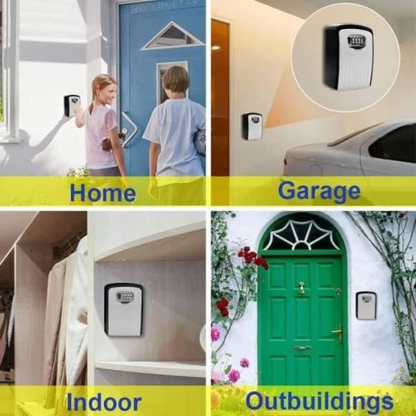 AWY07217-Wolka Secure Key Box Superior Large Key Box med 4-siffrig numerisk kod