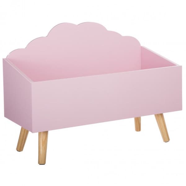 Atmosphera "Nuage" leksakslåda i trä - Rosa