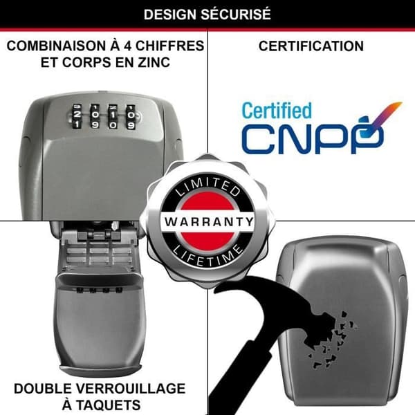 Säker nyckellåda - MASTER LOCK - 5415EURD - Certifierad produkt - Välj åtkomst Dela dina nycklar säkert