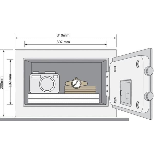 Elektroniskt hotellskåp - YALE - YSG/200/DB2 - Kompakt 8,6L - 20x31x20cm