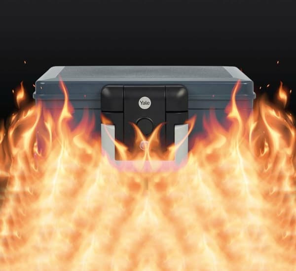 Yale YFC/154/KB1 Fire Resistant Safety Box 5 l muovi harmaa