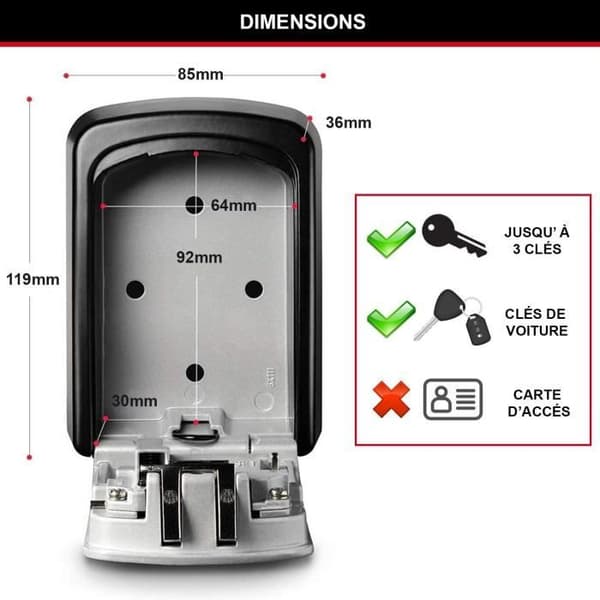 MASTER LOCK Säker nyckellåda [Medium] [Väggmonterad] - 5401EURD - Välj åtkomst Dela dina nycklar säkert