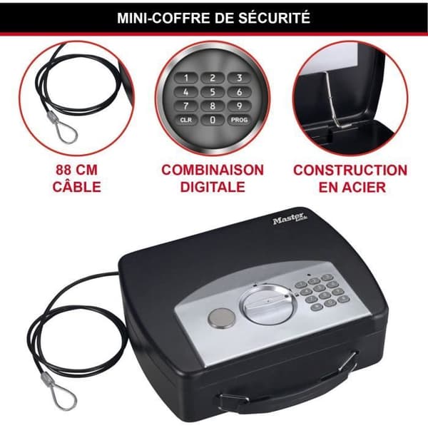 Master Lock Small Portable Electronic Combination Safe P008EML