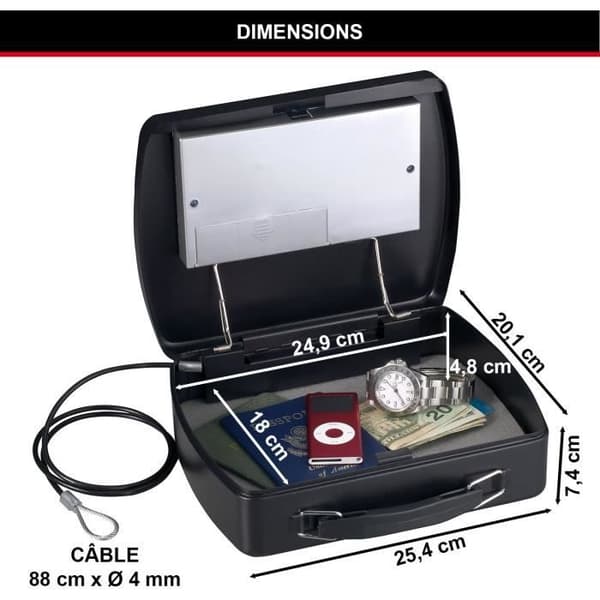 Master Lock Small Portable Electronic Combination Safe P008EML