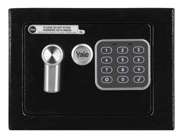 Yale YSV/170/DB2 Fritstående pengeskab 3,8 l Stål Sort