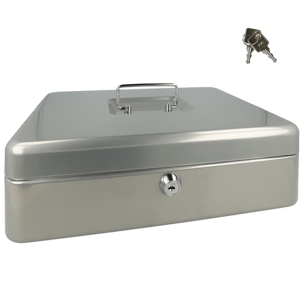 Westcott AC-E51002-ZI Kassalaatikko 301x242x91mm hopeanharmaa, muovinen sisäke, 5 lokeroa