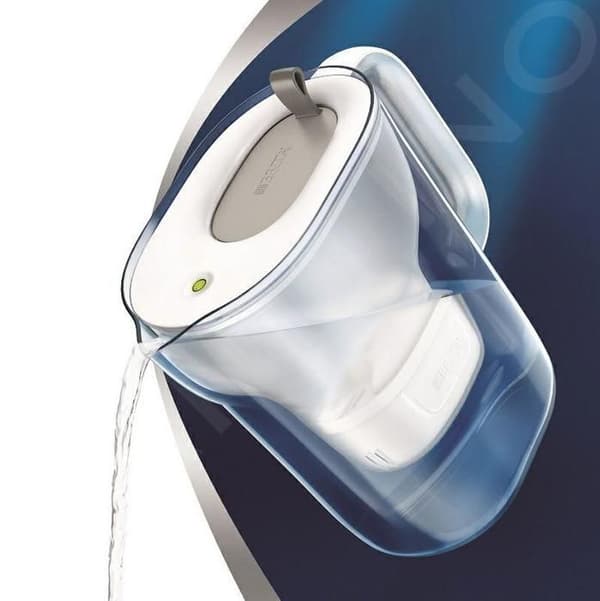 Brita Karaffer Karaffel med filter Style XL LED, volym 3,6 l, filter MX PRO, grå 1052803