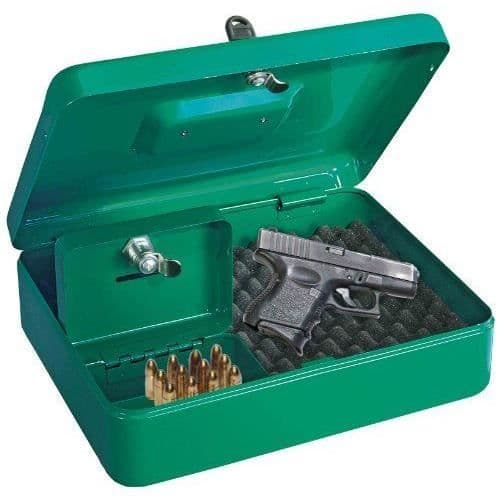Rottner GunBox pistolskåp i högkvalitativt stål med kromhandtag