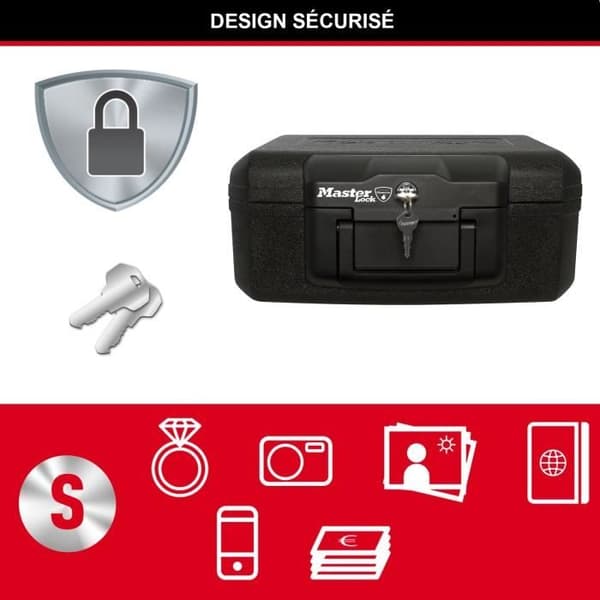 Master Lock L1200 Brandsäkert kassaskåp - Mediaskydd - Nyckellås