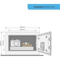 Miniatyrbild 4 av 5: Elektroniskt kassaskåp - YALE - YSV/200/DB2 - Liten 8,6L - 20x31x20cm