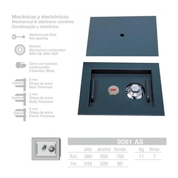 FAC säker (golv) 9081-som Inbyggd/Mekanisk