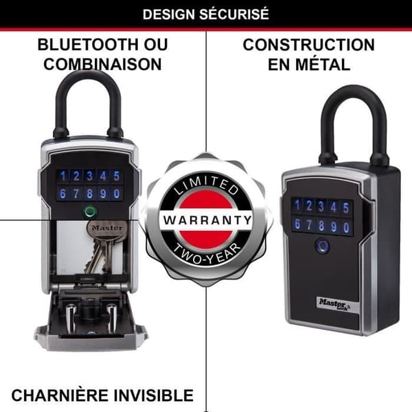 MASTER LOCK Ansluten nyckellåda - Bluetooth eller kombination - ett handtag