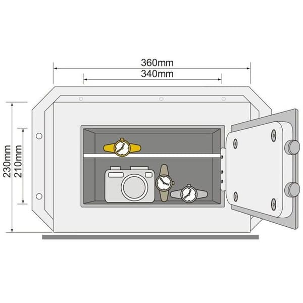 Yale Safe - YWV/230/KB1 - Key Wall Safe