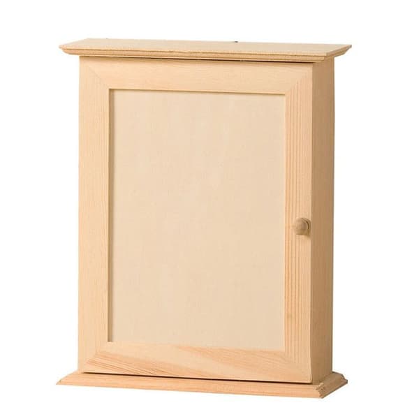 Nyckelskåp - ARTEMIO - Dekorativ i trä - 20x7x25 cm - Naturlig - Blandad