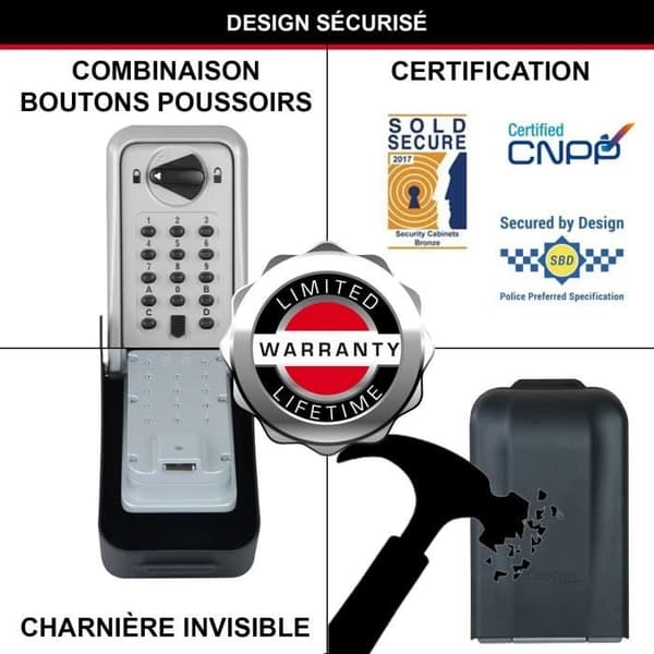 Certificeret sikker nøgleboks - XL-format - MASTER LOCK