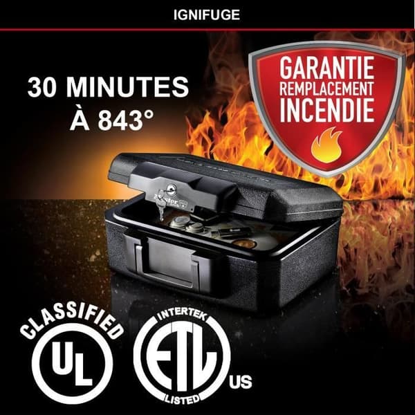 MASTER LOCK kuljetettava tulenkestävä turvakaappi - 5L - asiakirjoille, USB-muistitikuille jne.