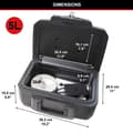 Pikkukuva 5 / 5: MASTER LOCK kuljetettava tulenkestävä turvakaappi - 5L - asiakirjoille, USB-muistitikuille jne.