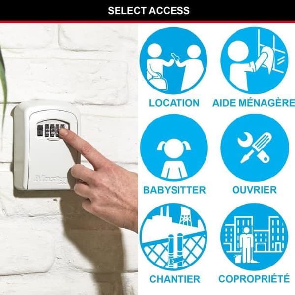 MASTER LOCK Secure Key Box - Koko M - Valkoinen - Avainlaatikko - Turvallinen säilytys