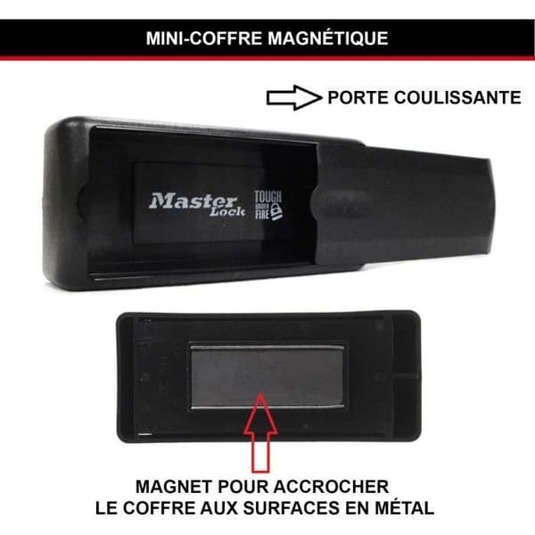 Magnetisk nøgleboks - MASTER LOCK - 207EURD - Ideel til at skjule dine bilnøgler