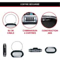 Miniatyrbild 4 av 6: Mini Portabelt Kassaskåp - MASTER LOCK - 5900EURD - Med Kabel - Kombination - Svart
