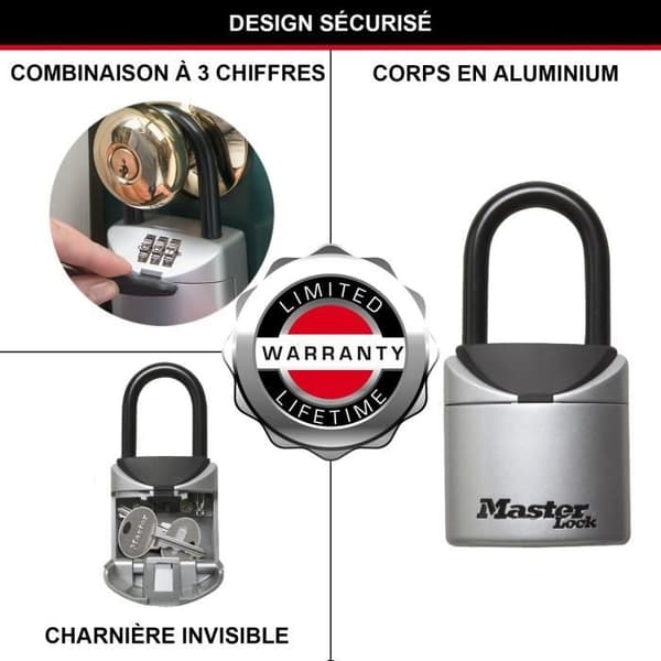 Turvallinen avainlaatikko XS-koko kahvalla - MASTER LOCK 5406EURD