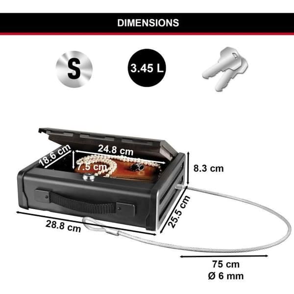 MASTER LOCK Kompakt säkerhetsskåp med fästvajer