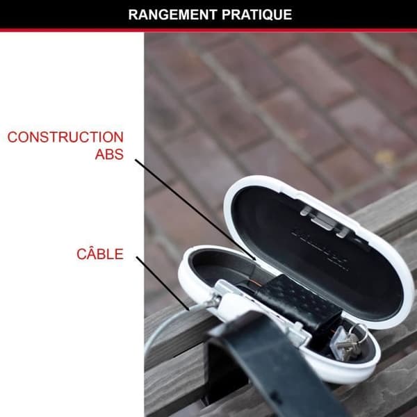 Mini portabelt kassaskåp - MASTER LOCK - 5900EURDWHT - Med kabel - Kombination - Vit