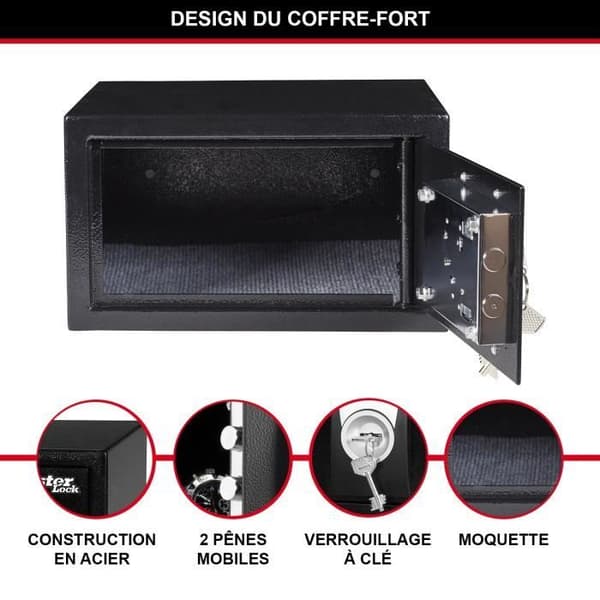 Master Lock X031ML avainkassakaappi - musta - ihanteellinen pienille arvoesineille