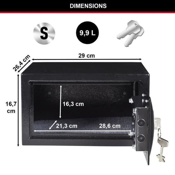 Master Lock X031ML avainkassakaappi - musta - ihanteellinen pienille arvoesineille