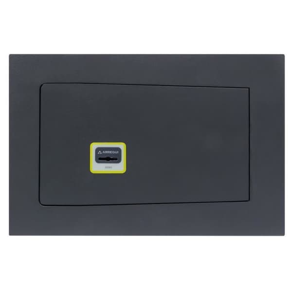 Arregui Ideal 10 281320 Väggmonterat kassaskåp, 10 mm hög säkerhet, nyckelöppning, liten 23 x 35 x 20 cm, 10 L mörkgrå