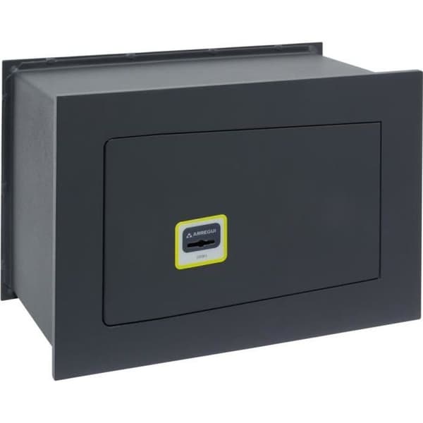 Arregui Ideal 10 281320 Väggmonterat kassaskåp, 10 mm hög säkerhet, nyckelöppning, liten 23 x 35 x 20 cm, 10 L mörkgrå