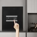 Miniatyrbillede 4 af 4: Digital sikkerhedsskab, robust stål konstruktion, intelligent alarmsystem, elektronisk kontantopbevaring,sort