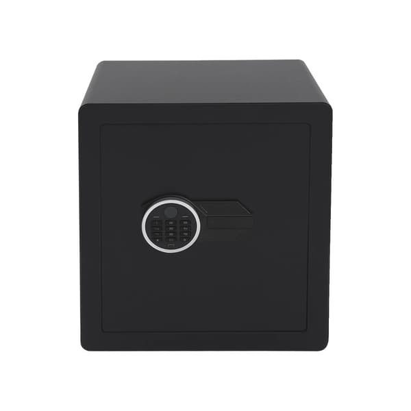 Elektronisk Sikkerhedsboks, Dobbeltlagsdesign, Adgang med Kode og Nøgle, 60 mm Dørtykkelse,sort