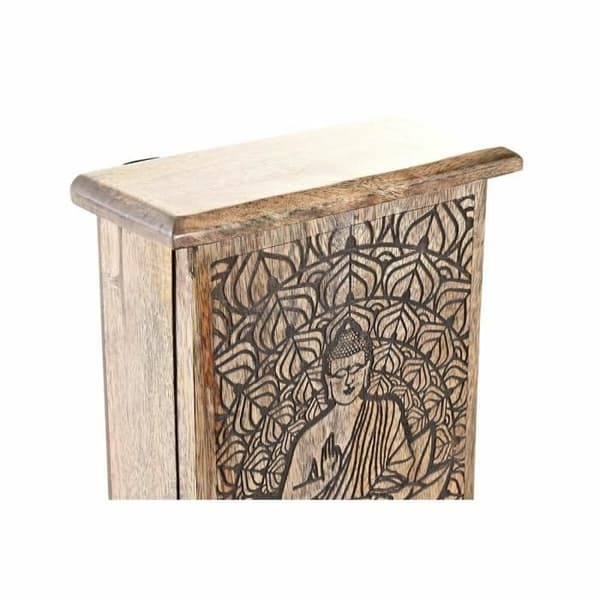 nyckelskåp 18 x 7,5 x 28 cm brunt mörkbrunt mangoträ