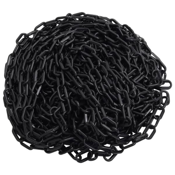 Varningskedja svart 100 m Ø4 mm plast