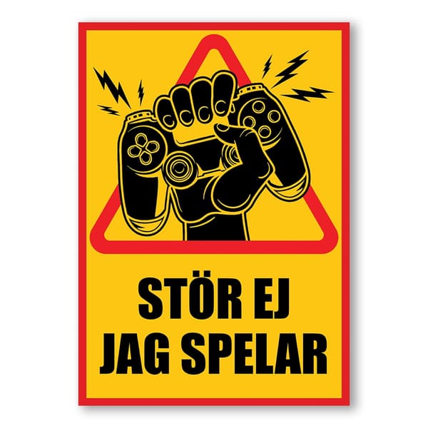 Spelar Stör Ej / Varningsskylt - Skylt