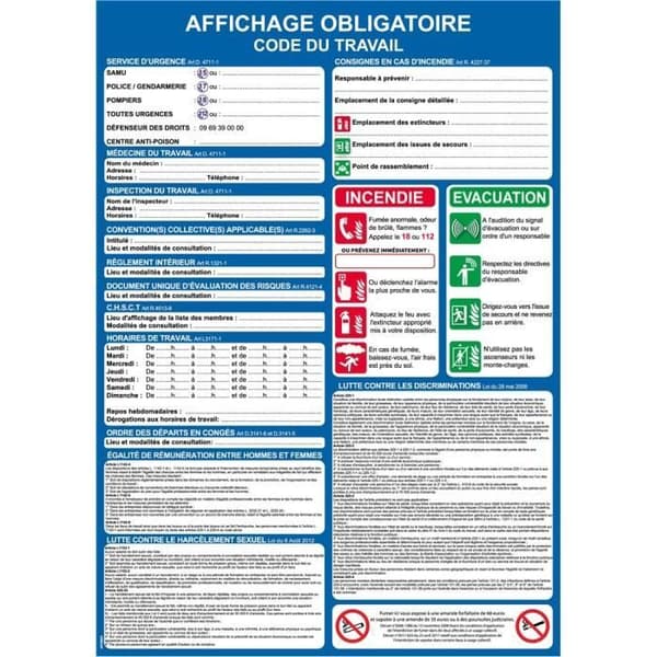 Vägmärke - Världslig Släckare - A3 - PVC 1mm - Obligatorisk information - Torkbar penna