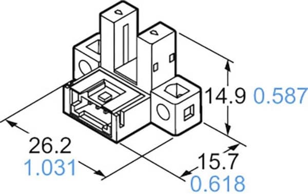 Panasonic gaffelljusbarriär L-typ PM-L65-P ljusbrytare, mörkbrytare 5 - 24 V/DC 1 st (PM-L65-P)