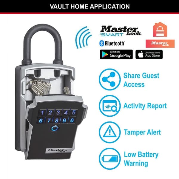 Sikkerhedsboks Master Lock 5440EURD Nøgler Sort/Sølvfarvet Zink 18 x 8 x 6 cm