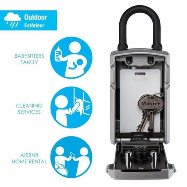 Sikkerhedsboks Master Lock 5440EURD Nøgler Sort/Sølvfarvet Zink 18 x 8 x 6 cm
