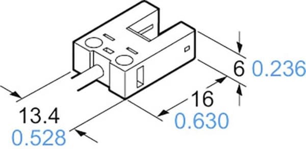 Panasonic Vorklichtsluis PM-U25-P PM-U25-P Ljusbrytarände av U-typ, Donker Switchände 5 - 24 V/DC 1 st.