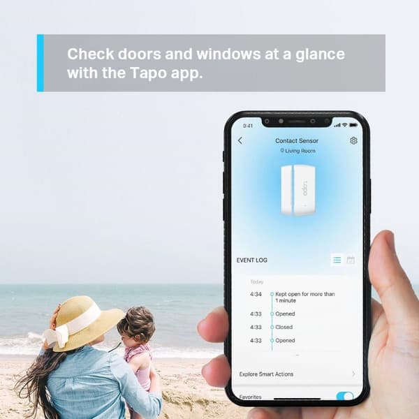 TP-Link Tapo T110 dörr-/fönstersensor Trådlös dörr-/fönstersensor Vit