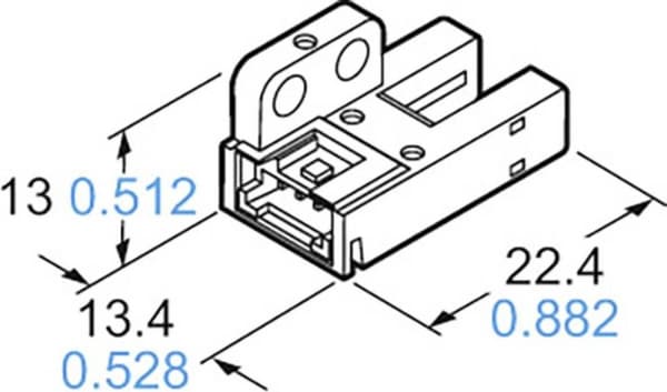 Panasonic Gaffelljusbarriär PM-F65W-P PM-F65W-P F-typ Ljuskoppling, mörkbrytare 5 - 24 V/DC 1 st.