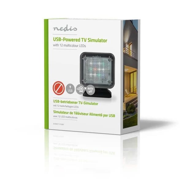 Nedis TV-simulator - DUMSTV10BK - Svart - Drivs av USB-port
