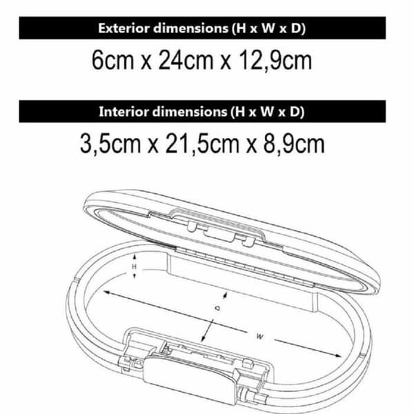 Kannettava kassakaappi turvakaapelilla Master Lock 5900EURDWHT Valkoinen ABS 700 ml 6 x 12,9 x 24 cm
