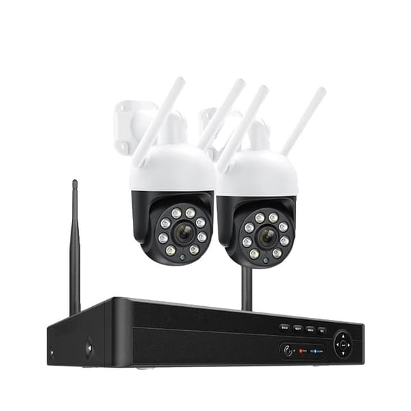 Overvågningskamera System, 4MP Video Kvalitet, Automatisk Sporing, 3T, 8CH NVR 2 Kamera Geen 3