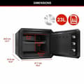 Miniatyrbilde 4 av 6: Safe Master Lock FPW082FTC Svart Stål 23 L